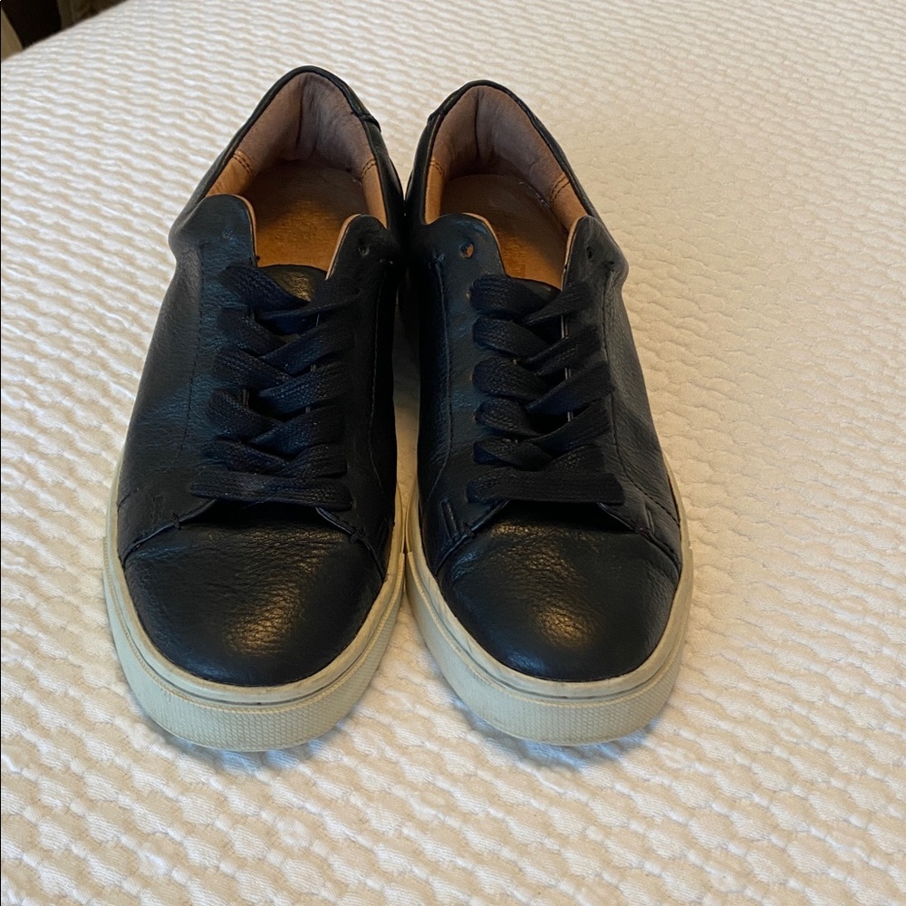 Frye black leather sneakers ladies size 6.5